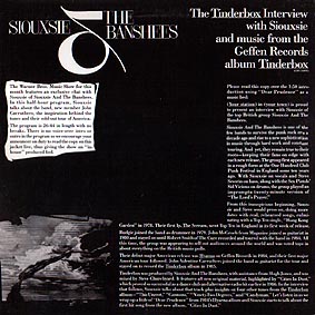 Tinderbox Interview LP US Import Promo Front Cover - Click Here For Full Scan